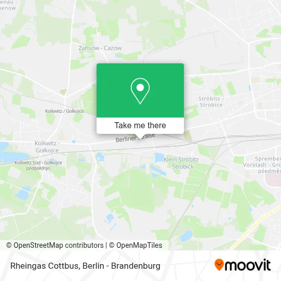 Rheingas Cottbus map