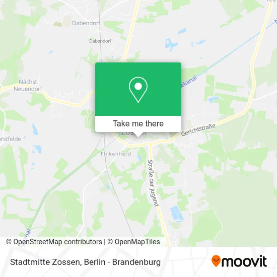 Stadtmitte Zossen map