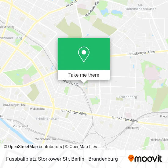 Fussballplatz Storkower Str map