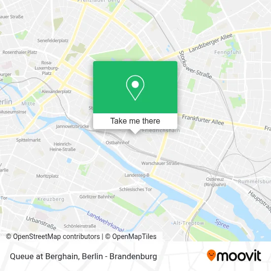 Queue at Berghain map