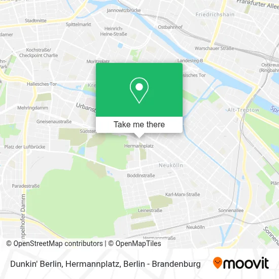 Dunkin' Berlin, Hermannplatz map