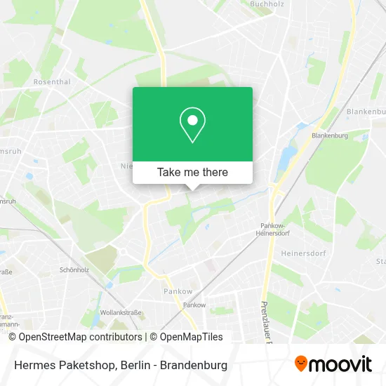 Hermes Paketshop map