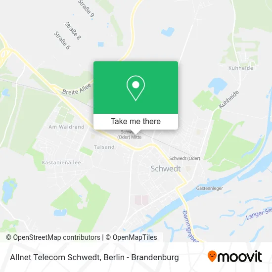 Allnet Telecom Schwedt map
