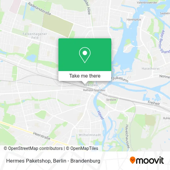 Hermes Paketshop map