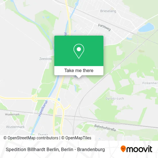 Spedition Billhardt Berlin map