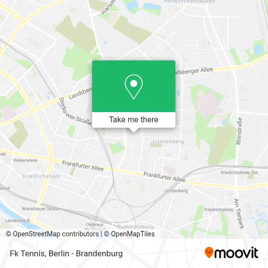 Fk Tennis map