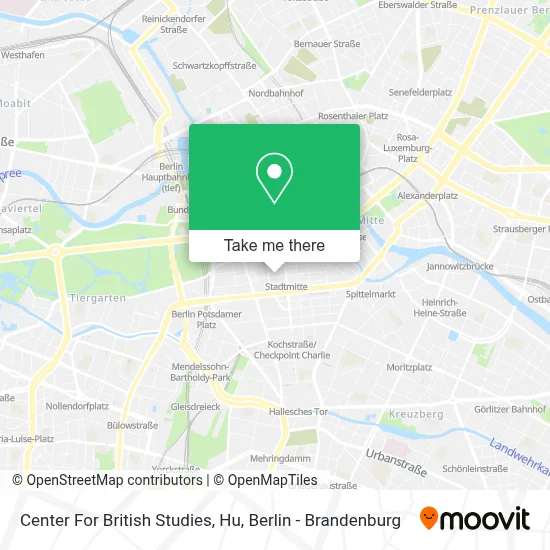 Center For British Studies, Hu map
