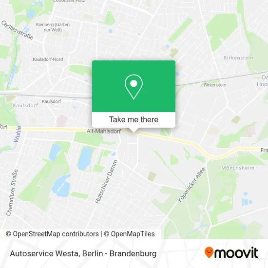 Autoservice Westa map