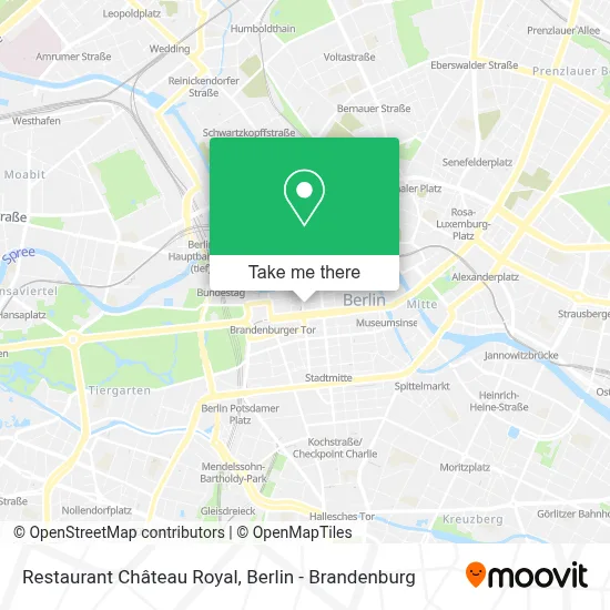 Restaurant Château Royal map