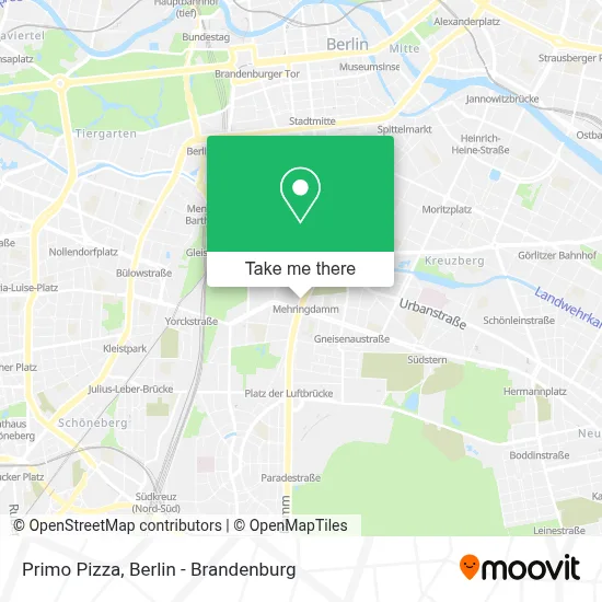 Primo Pizza map