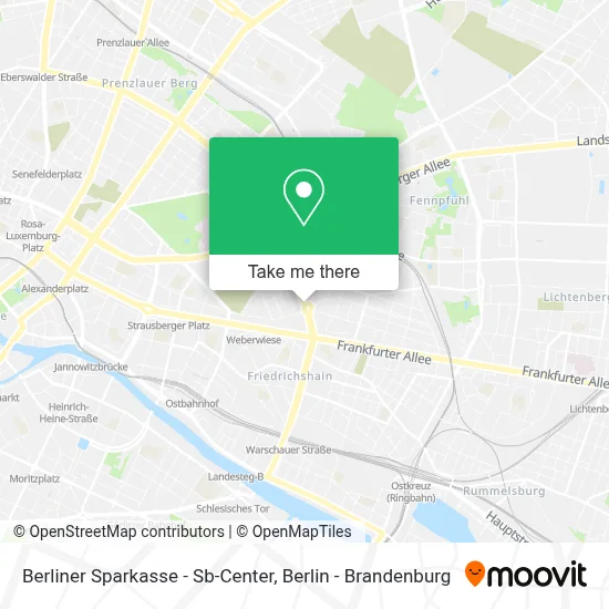 Berliner Sparkasse - Sb-Center map
