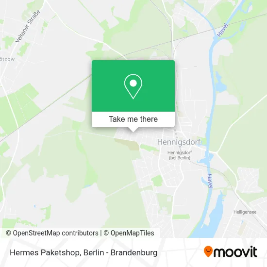 Hermes Paketshop map
