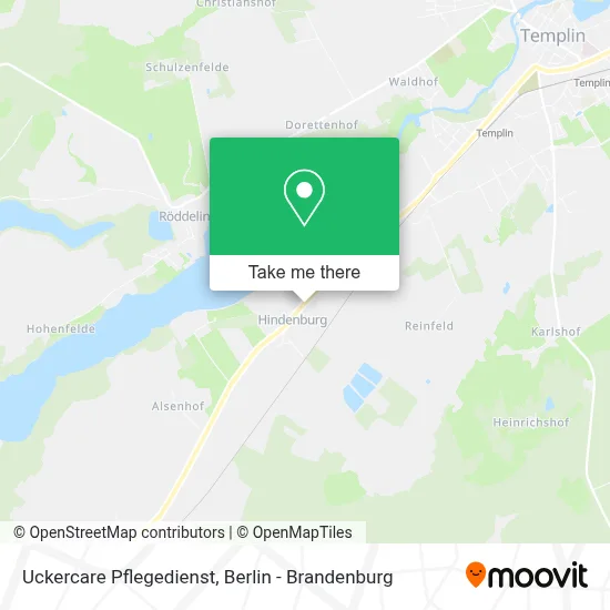 Uckercare Pflegedienst map