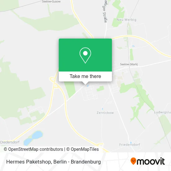 Hermes Paketshop map