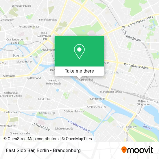 East Side Bar map