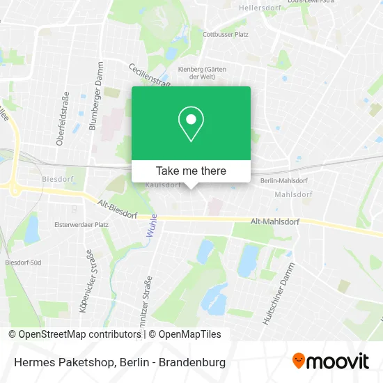 Hermes Paketshop map