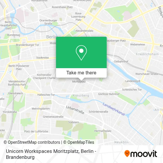 Unicorn Workspaces Moritzplatz map