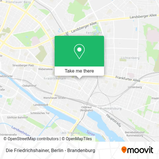 Die Friedrichshainer map