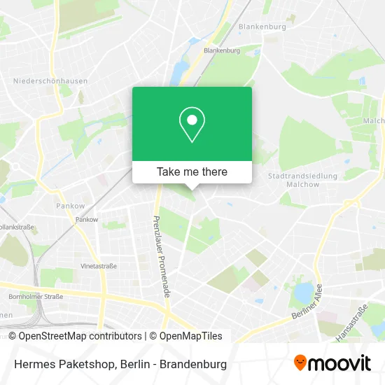 Hermes Paketshop map