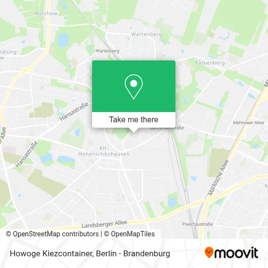 Howoge Kiezcontainer map