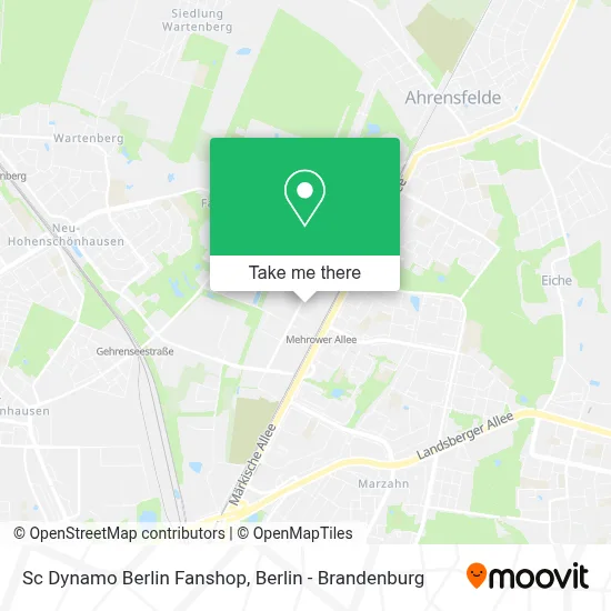 Sc Dynamo Berlin Fanshop map