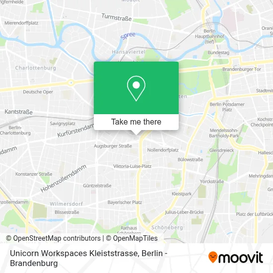 Unicorn Workspaces Kleiststrasse map