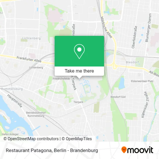 Restaurant Patagona map
