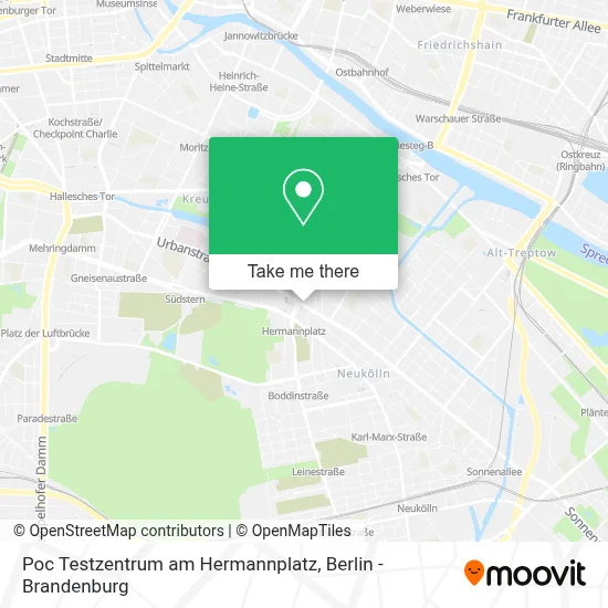 Poc Testzentrum am Hermannplatz map