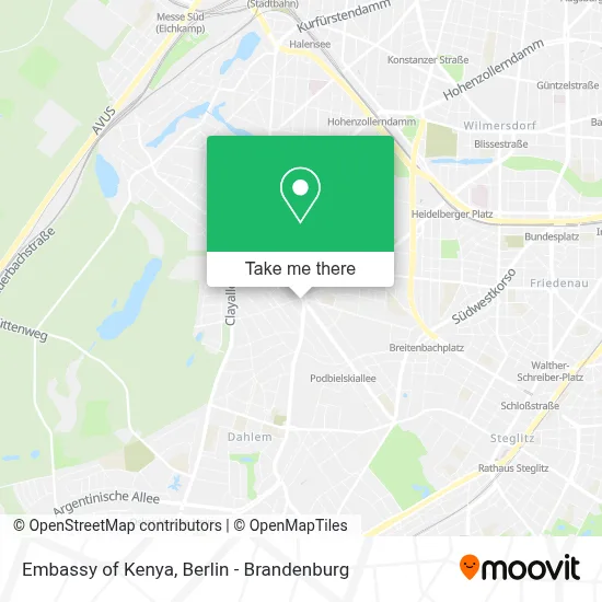 Embassy Of Kenya map
