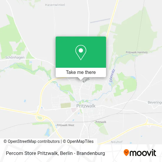 Percom Store Pritzwalk map