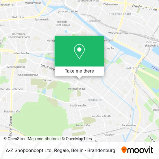 A-Z Shopconcept Ltd. Regale map