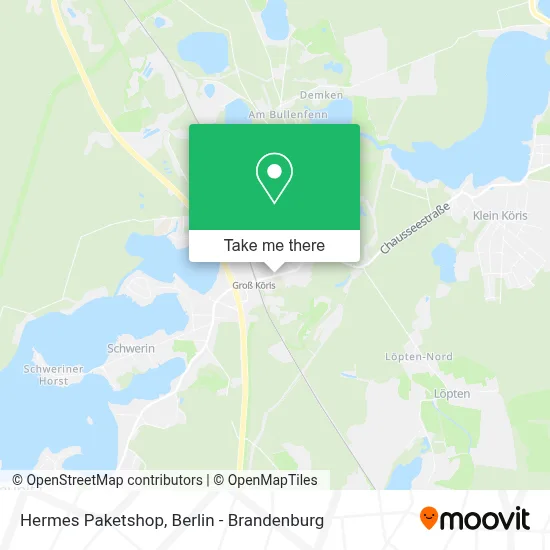 Hermes Paketshop map
