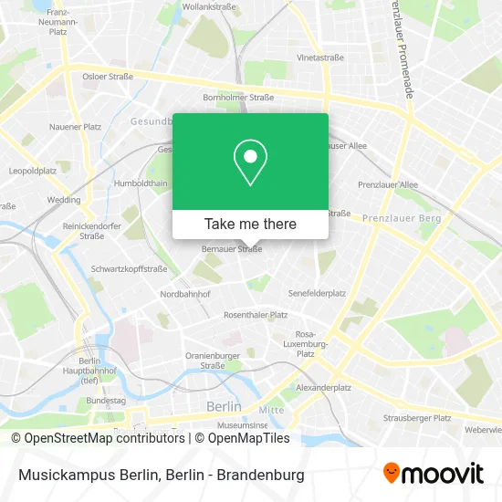 Musickampus Berlin map