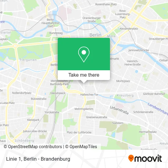 Linie 1 map
