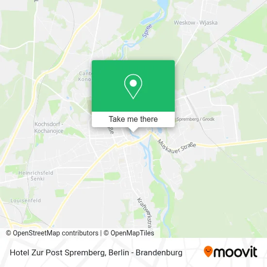 Hotel Zur Post Spremberg map