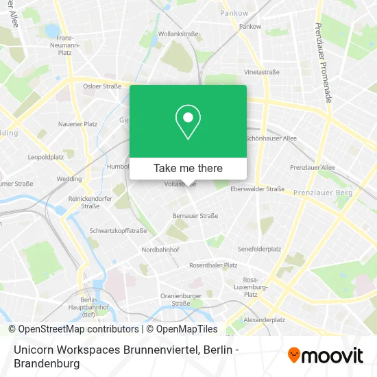 Unicorn Workspaces Brunnenviertel map