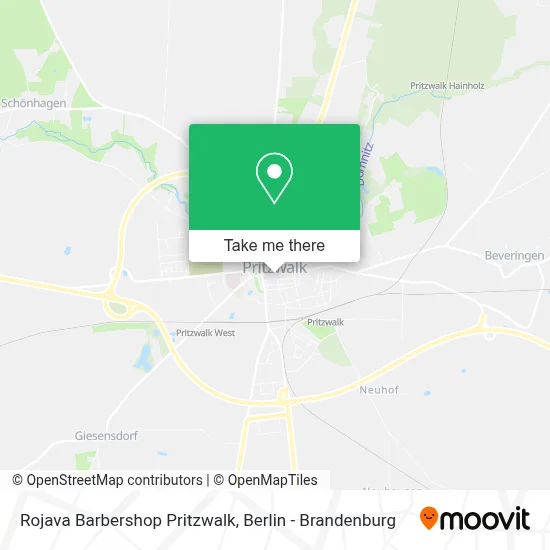 Rojava Barbershop Pritzwalk map