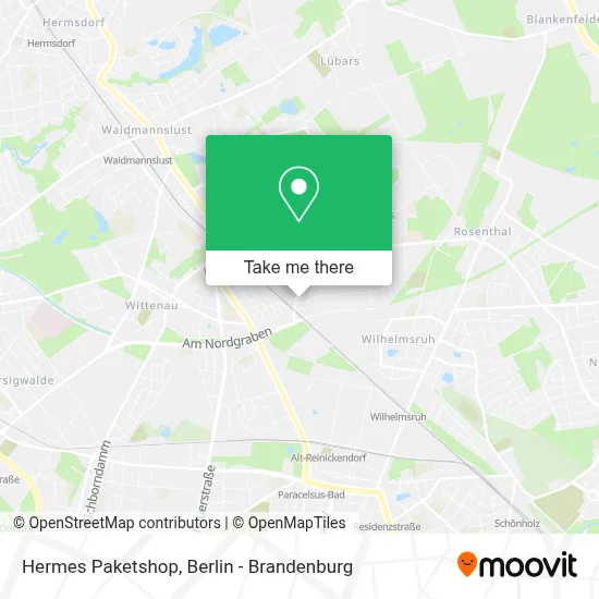 Hermes Paketshop map