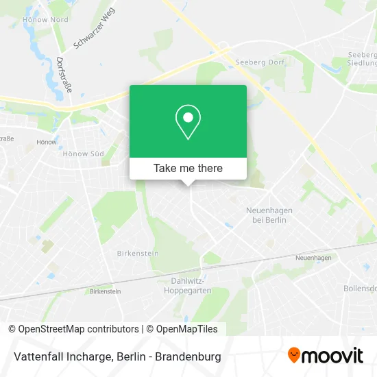 Vattenfall Incharge map