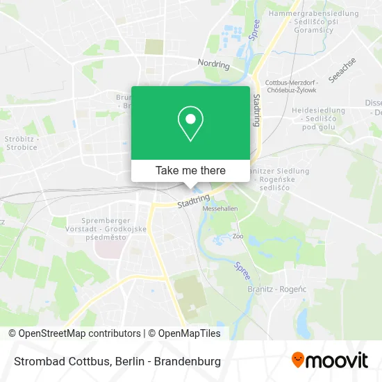 Strombad Cottbus map