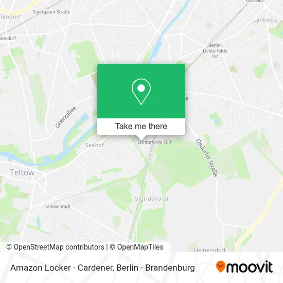 Amazon Locker - Cardener map