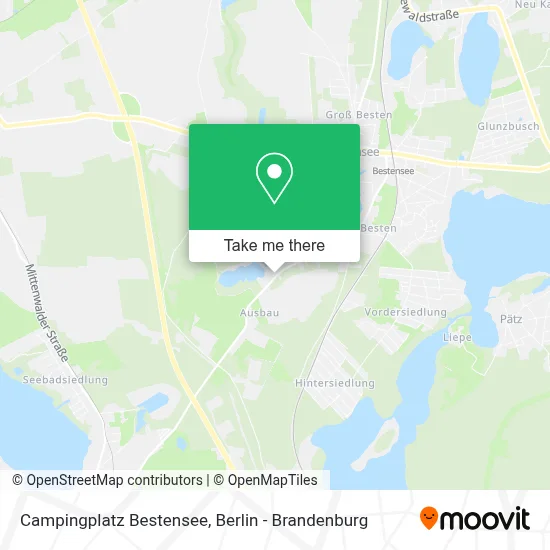 Campingplatz Bestensee map