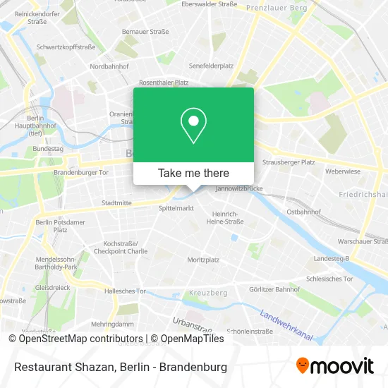 Restaurant Shazan map
