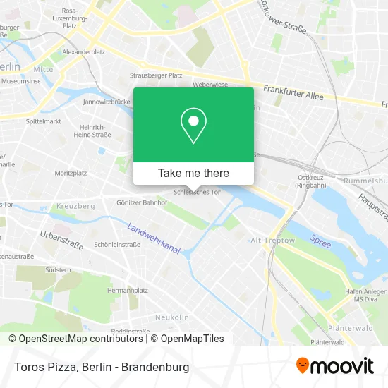 Toros Pizza map