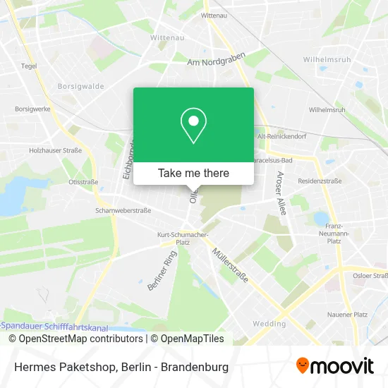 Hermes Paketshop map