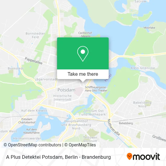 A Plus Detektei Potsdam map