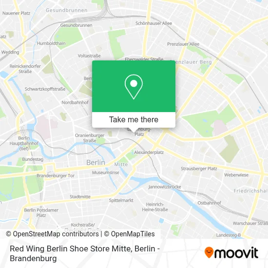 Red Wing Berlin Shoe Store Mitte map