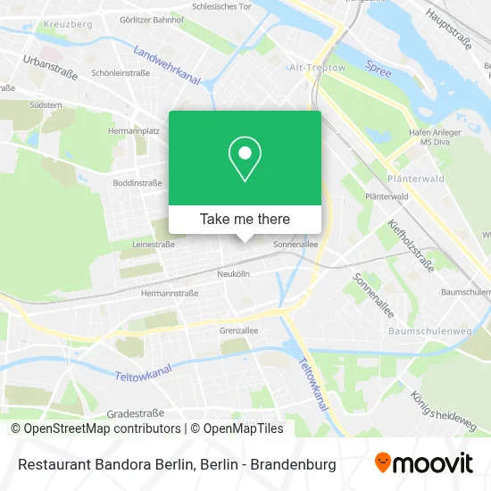 Restaurant Bandora Berlin map