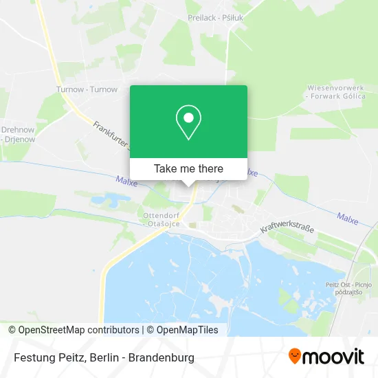 Festung Peitz map