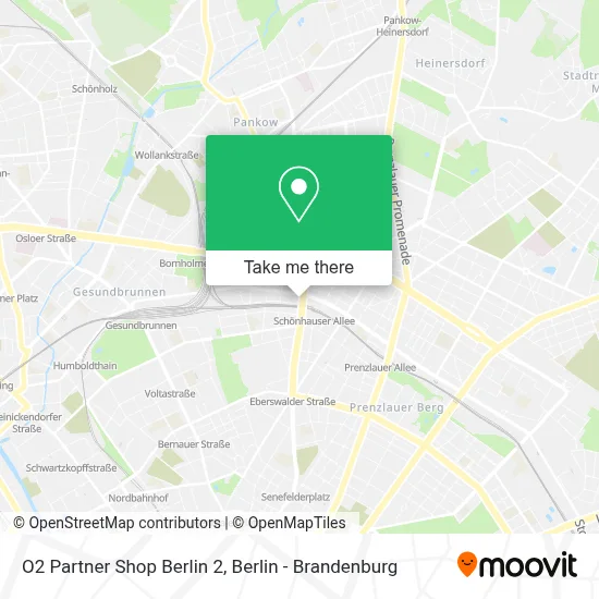 O2 Partner Shop Berlin 2 map